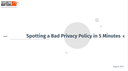 Spotting a Bad Privacy Policy in 5 Minutes